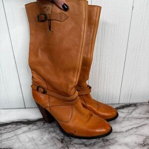 Tan Leather Women's Boots